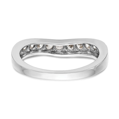 14K White Gold Real Diamond Band