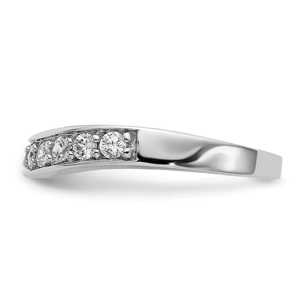 14K White Gold Real Diamond Band