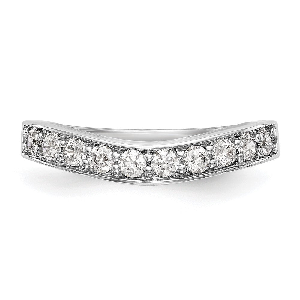 14K White Gold Real Diamond Band