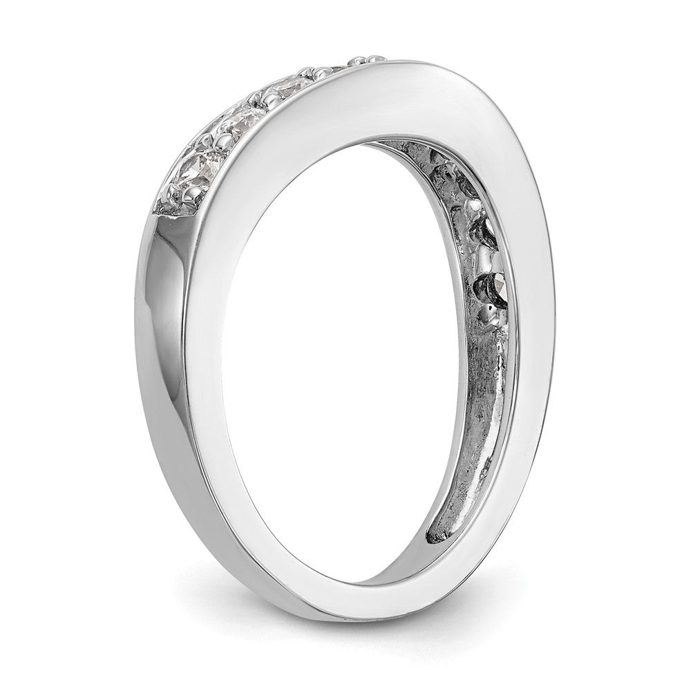 14K White Gold Real Diamond Band