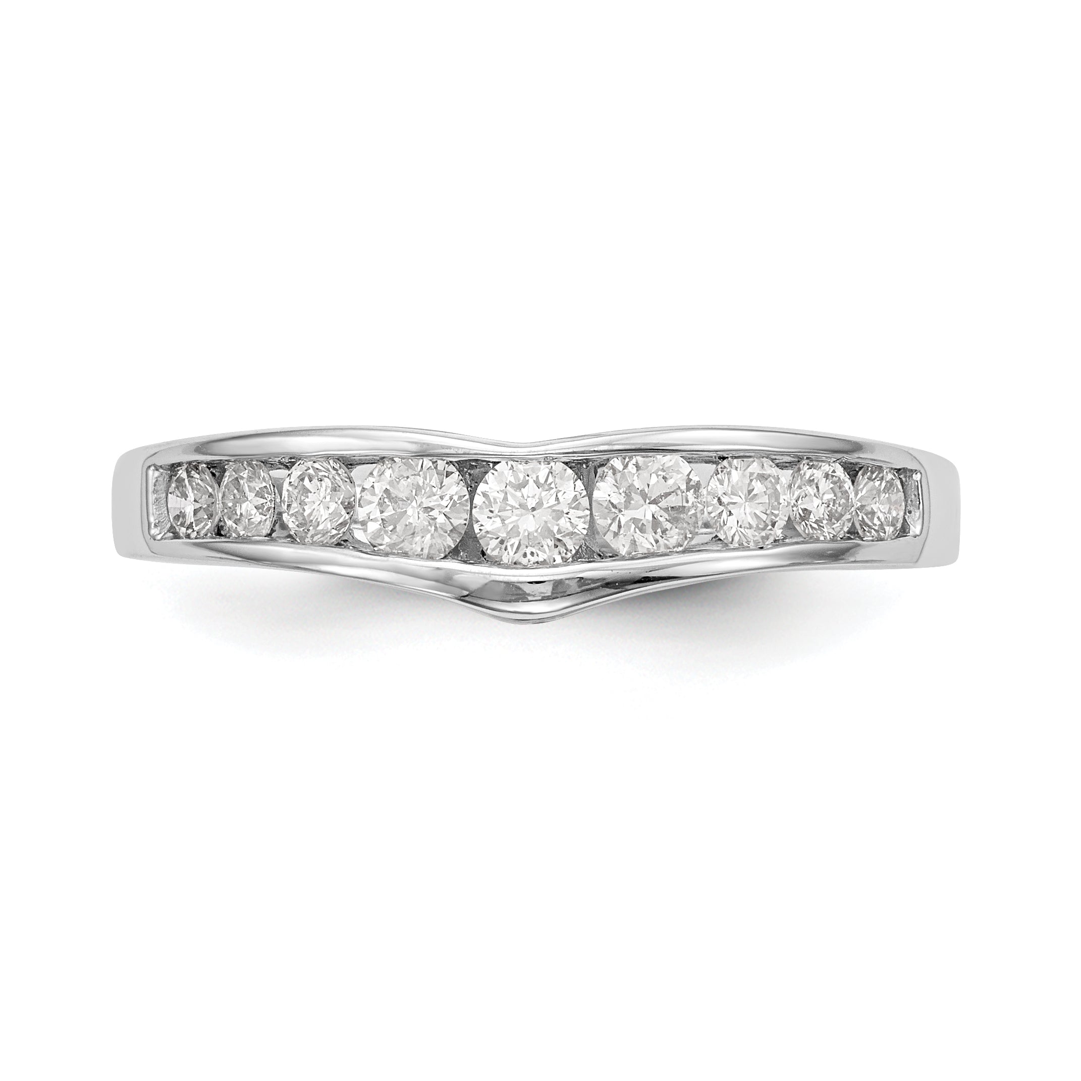0.50ct. CZ Solid Real 14K White Gold Wedding Band Ring