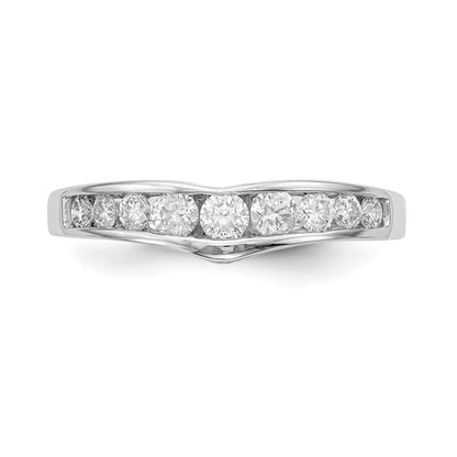 0.50ct. CZ Solid Real 14K White Gold Wedding Band Ring