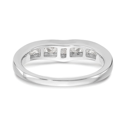 0.50ct. CZ Solid Real 14K White Gold Wedding Band Ring