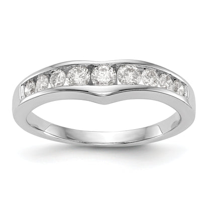 0.50ct. CZ Solid Real 14K White Gold Wedding Band Ring