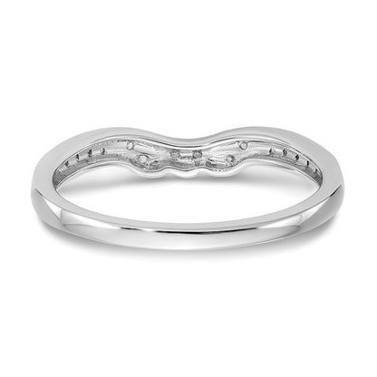 14K White Gold Real Diamond Band