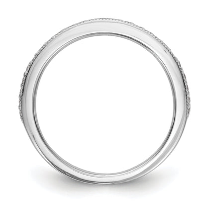 0.17ct. CZ Solid Real 14K White Gold Wedding Band Ring