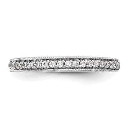 0.17ct. CZ Solid Real 14K White Gold Wedding Band Ring