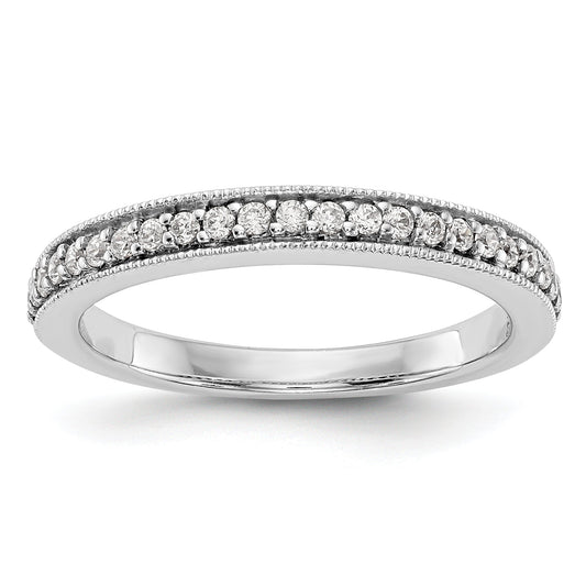 0.25ct. CZ Solid Real 14K White Gold Wedding Band Ring