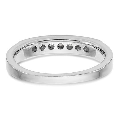 14K White Gold Real Diamond Band