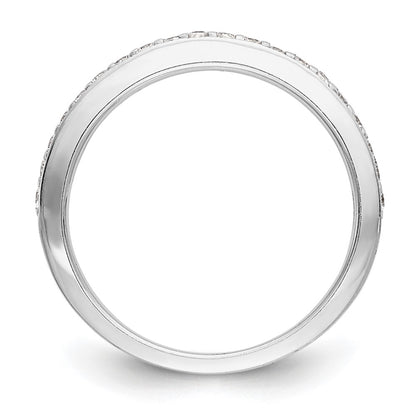 14K White Gold Real Diamond Band