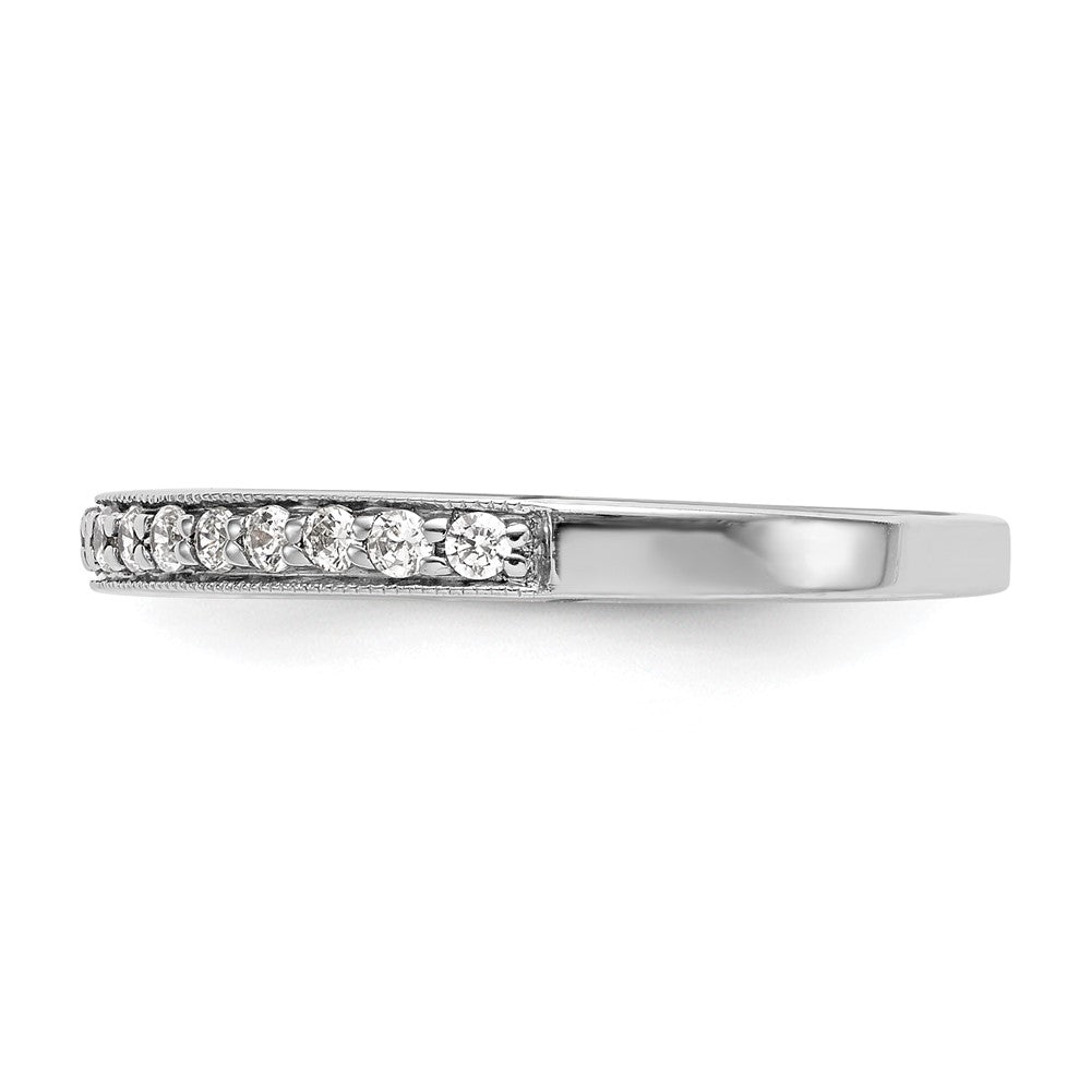 14K White Gold Real Diamond Band