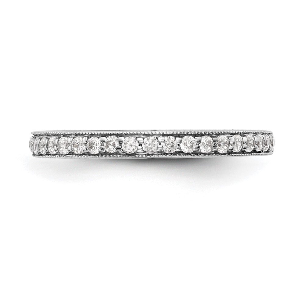 14K White Gold Real Diamond Band