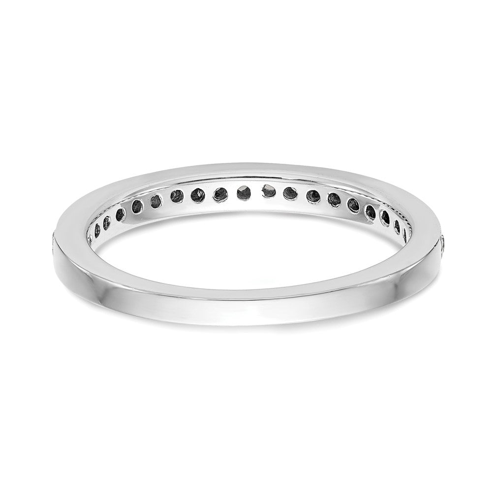 14K White Gold Real Diamond Band