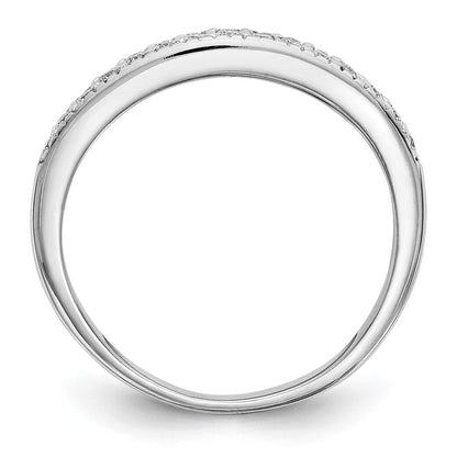 14k White Gold Diamond Band