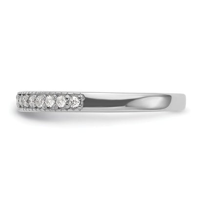 0.20ct. CZ Solid Real 14K White Gold Wedding Band Ring