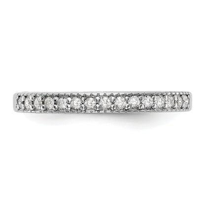 0.20ct. CZ Solid Real 14K White Gold Wedding Band Ring