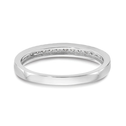 0.20ct. CZ Solid Real 14K White Gold Wedding Band Ring