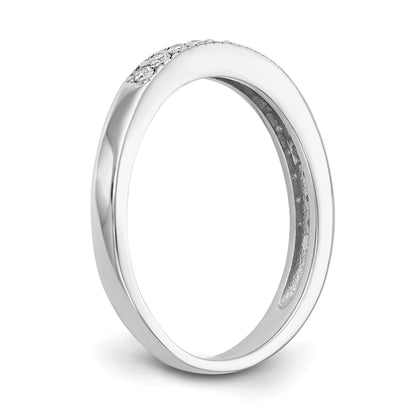 0.20ct. CZ Solid Real 14K White Gold Wedding Band Ring
