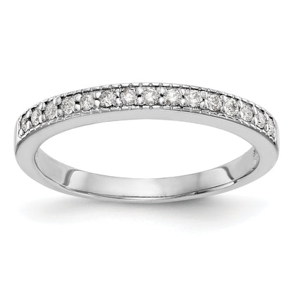 0.20ct. CZ Solid Real 14K White Gold Wedding Band Ring