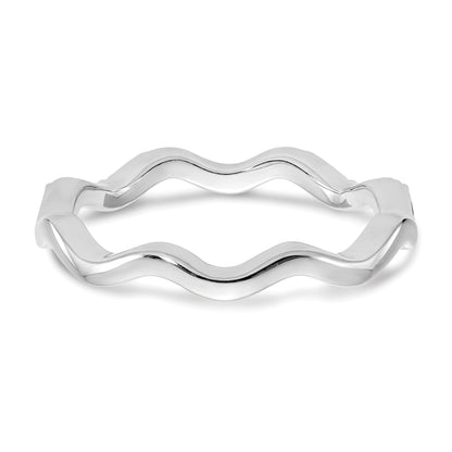0.04ct. CZ Solid Real 14K White Gold Wedding Band Ring