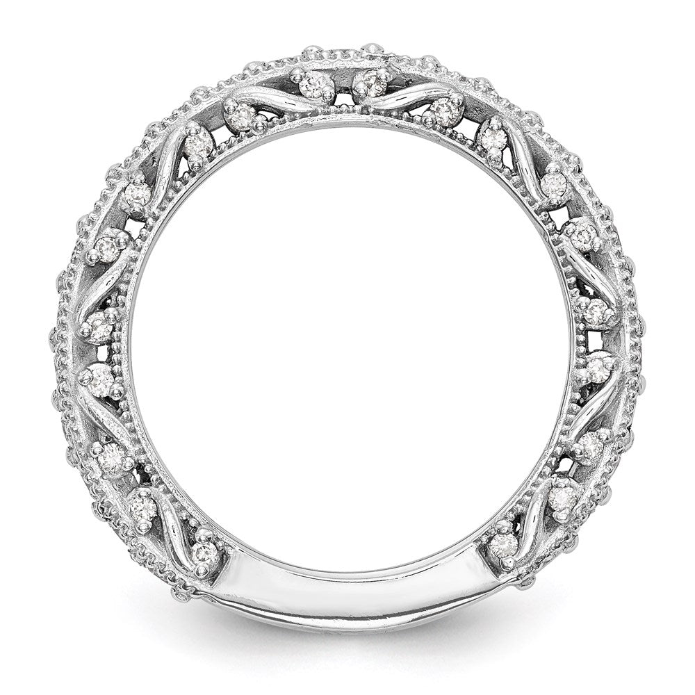 14k White Gold Diamond Band