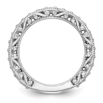 14k White Gold Diamond Band