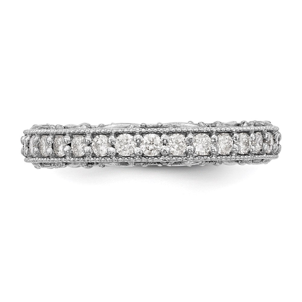 14k White Gold Diamond Band