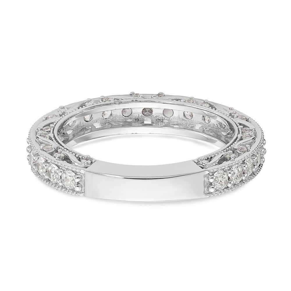 14k White Gold Diamond Band