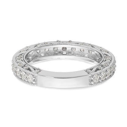 14k White Gold Diamond Band