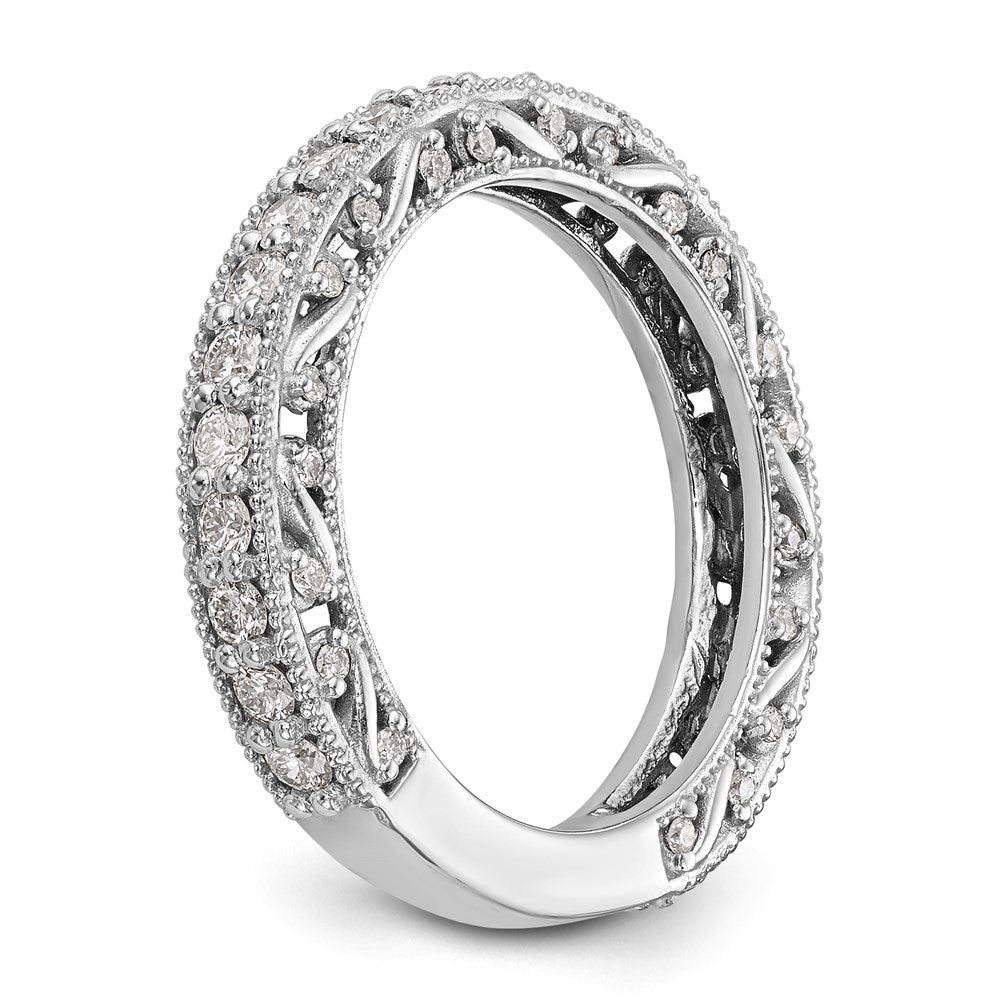 14k White Gold Diamond Band
