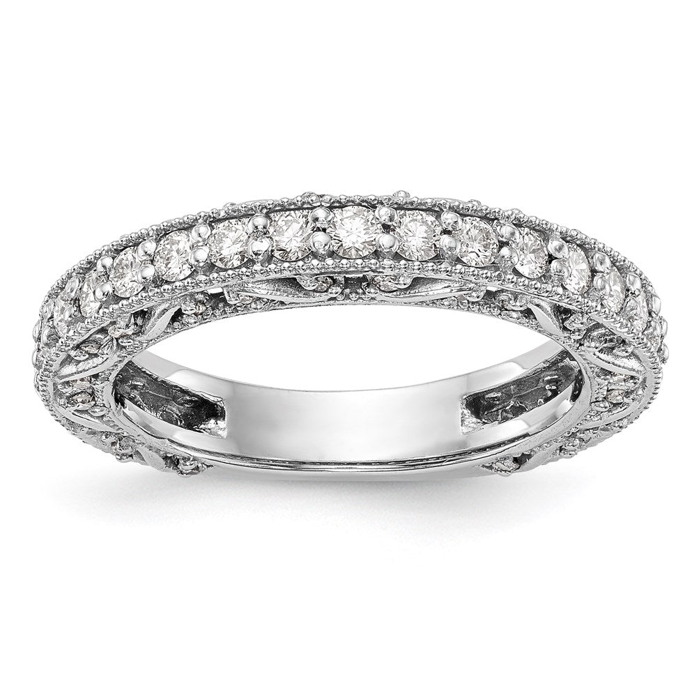 14k White Gold Diamond Band