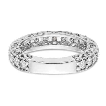 14k White Gold Diamond Band