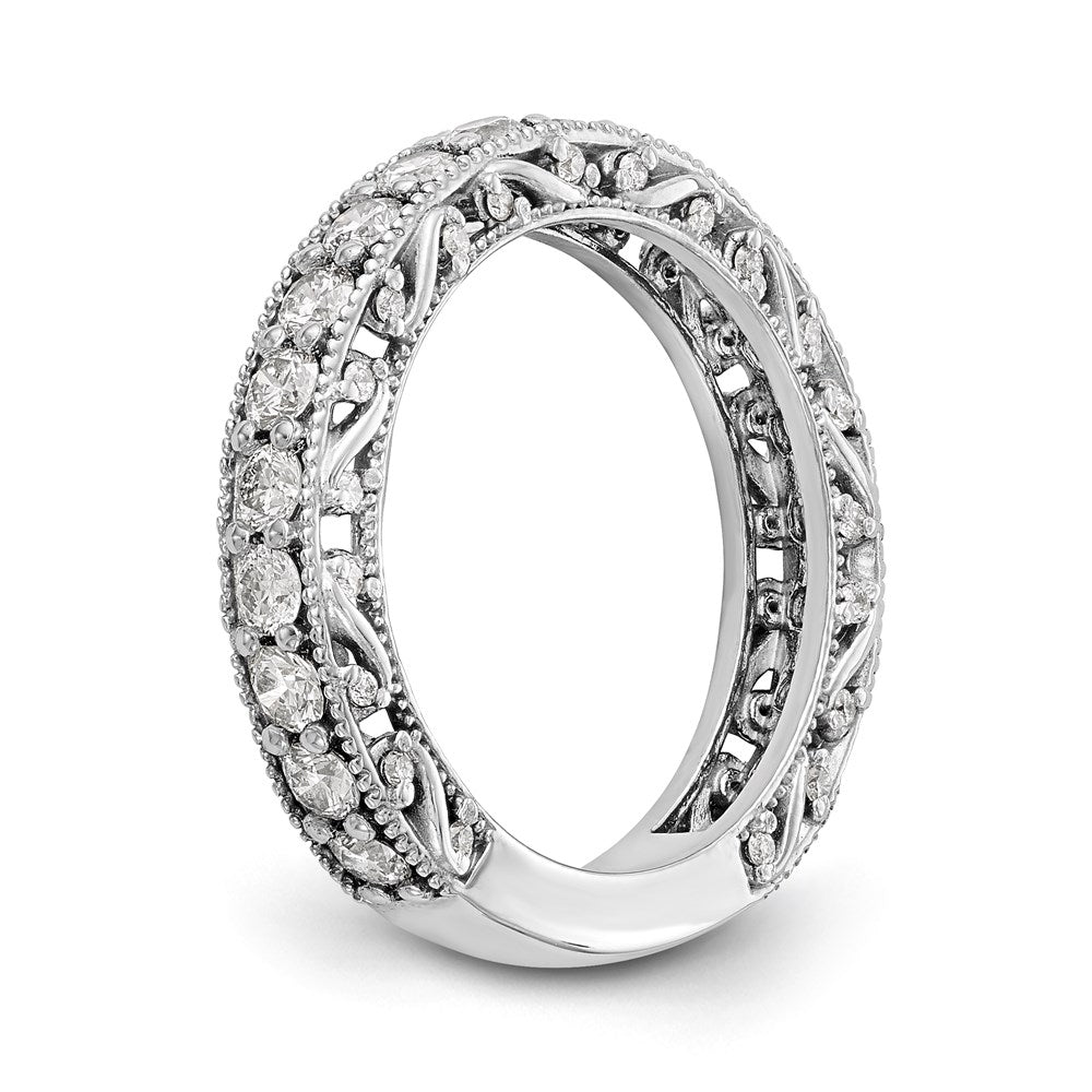 14k White Gold Diamond Band