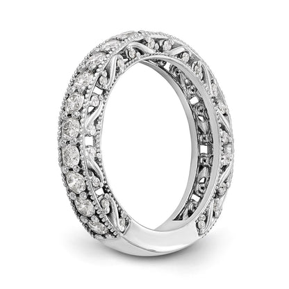 14k White Gold Diamond Band