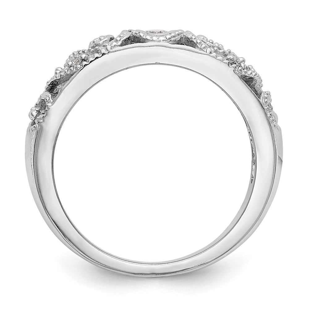 14k White Gold Diamond Band