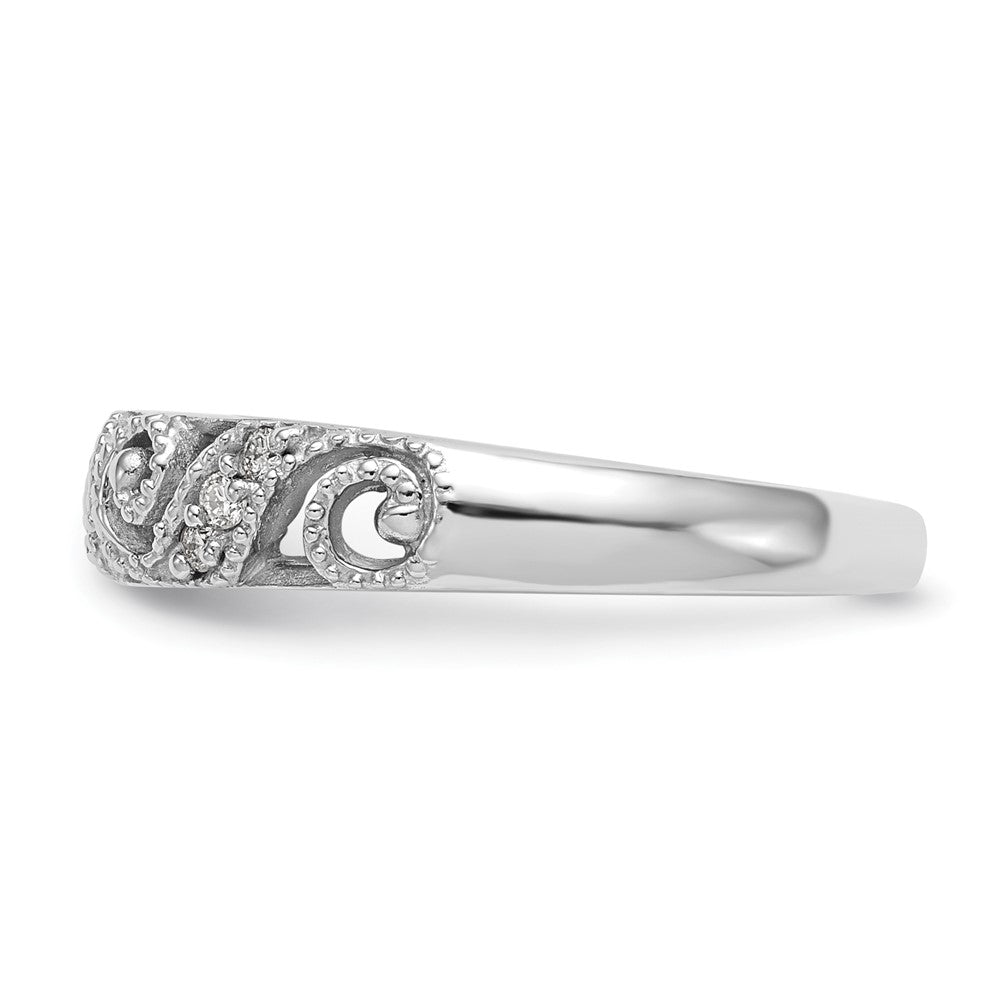 14k White Gold Diamond Band