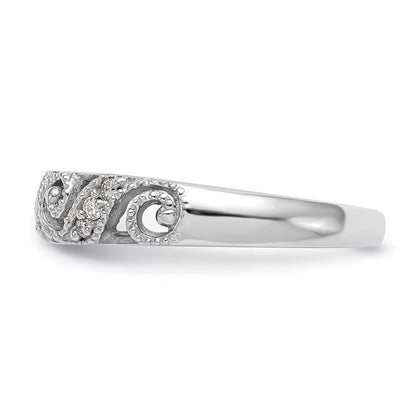 14k White Gold Diamond Band