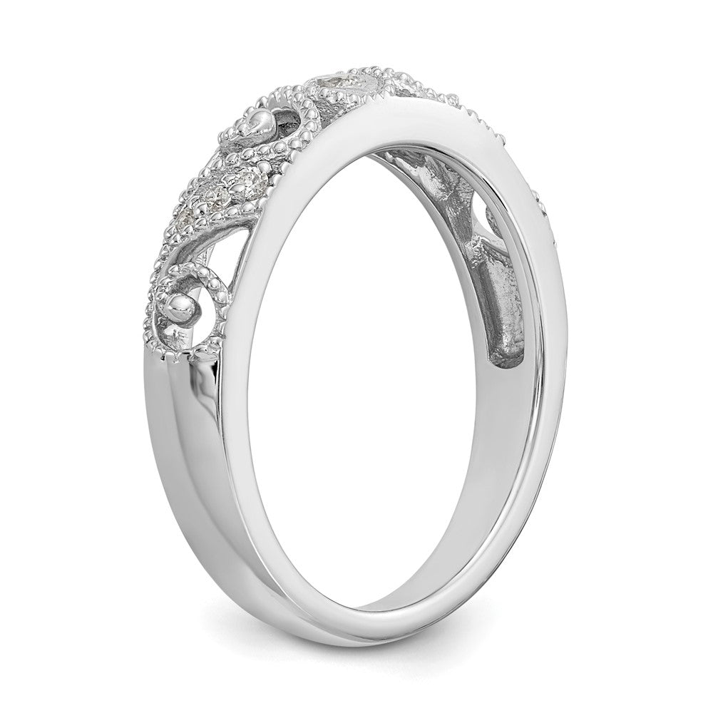 14k White Gold Diamond Band