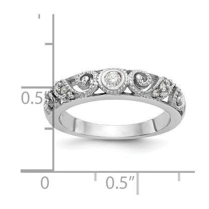 14k White Gold Diamond Band