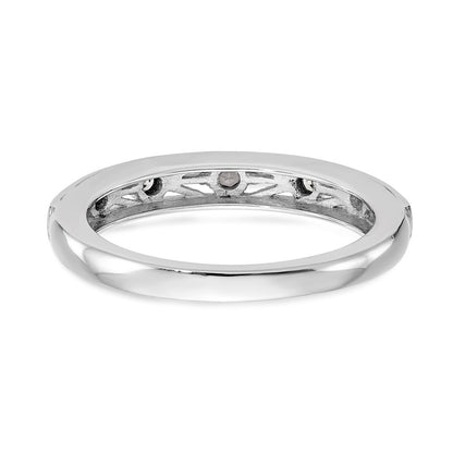 14K White Gold Real Diamond Band