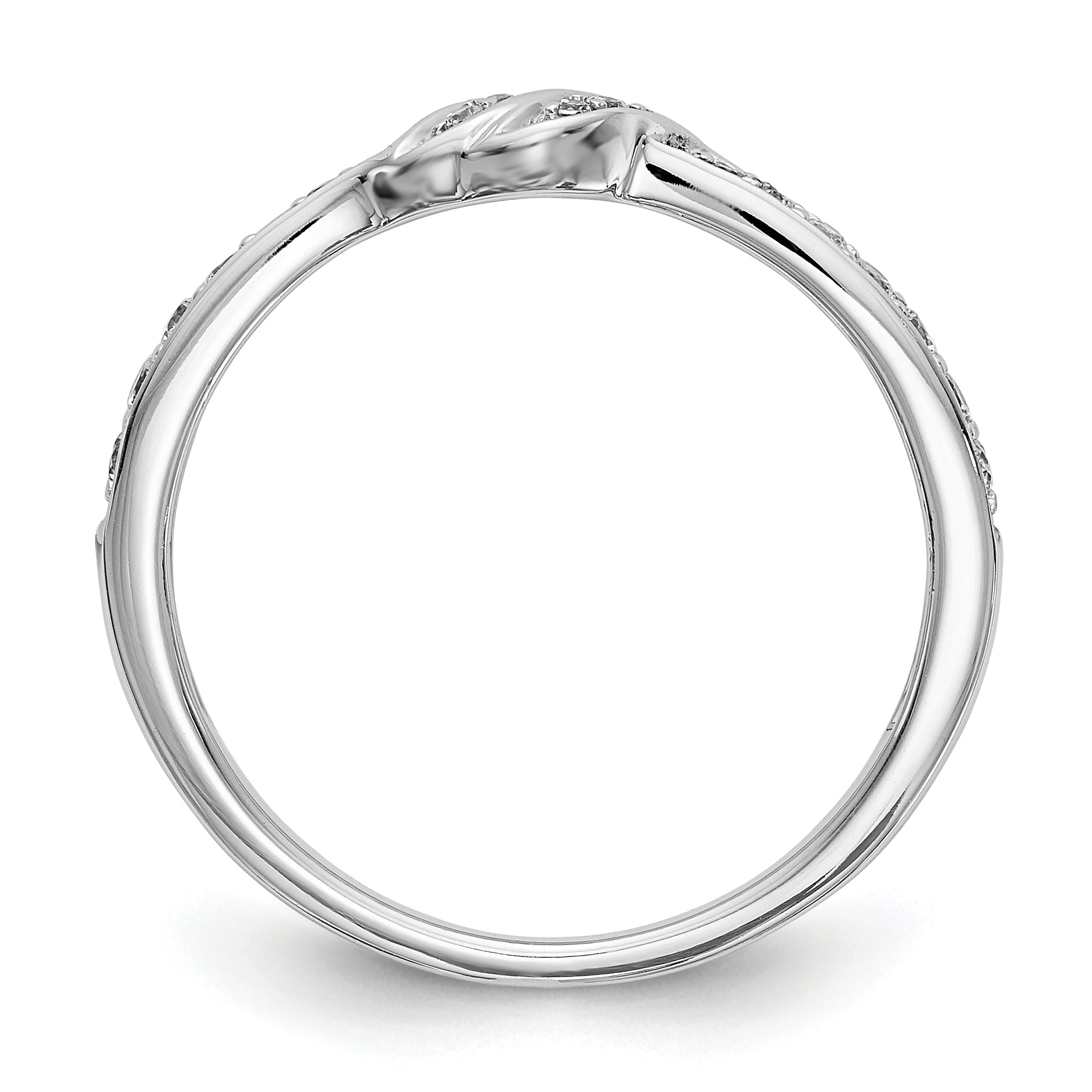 0.20ct. CZ Solid Real 14K White Gold Wedding Band Ring