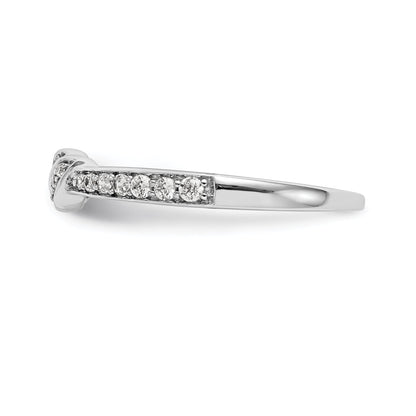 0.20ct. CZ Solid Real 14K White Gold Wedding Band Ring