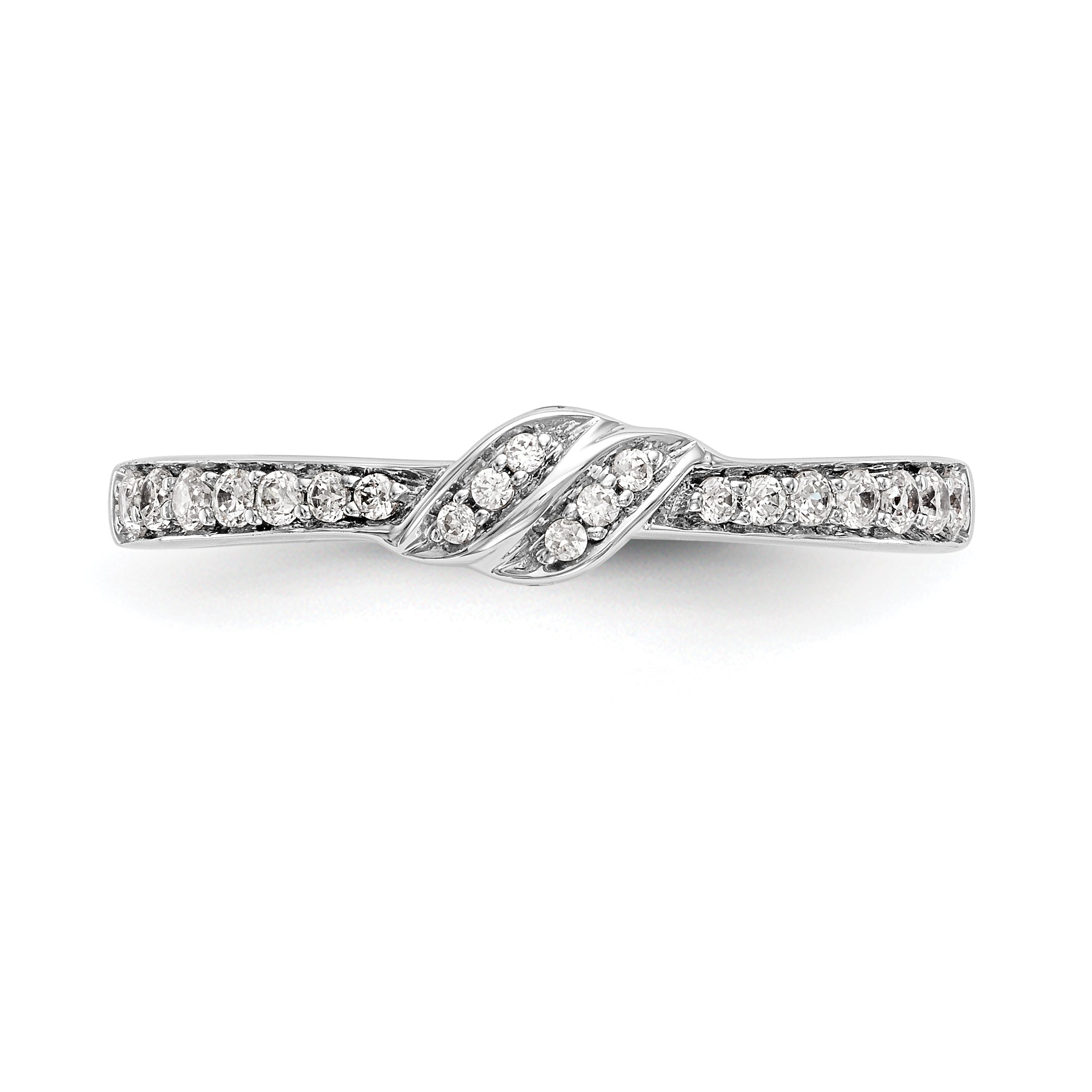 0.20ct. CZ Solid Real 14K White Gold Wedding Band Ring