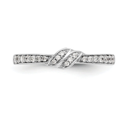 0.20ct. CZ Solid Real 14K White Gold Wedding Band Ring