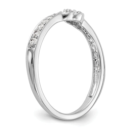 0.20ct. CZ Solid Real 14K White Gold Wedding Band Ring