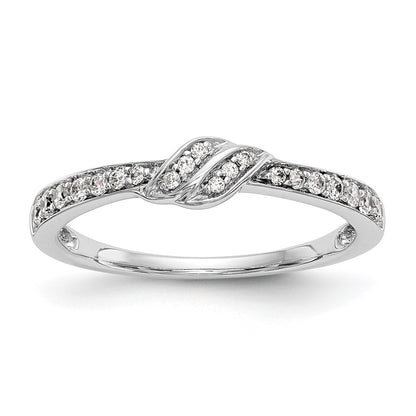 14K White Gold Real Diamond Band