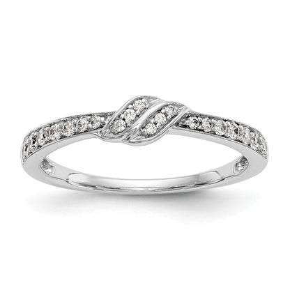 0.20ct. CZ Solid Real 14K White Gold Wedding Band Ring