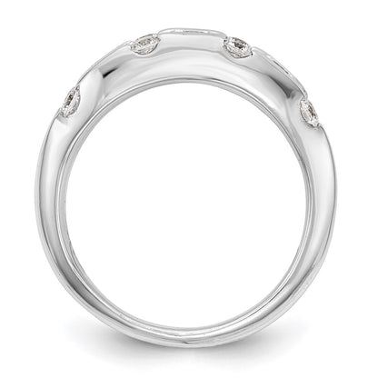 1.00ct. CZ Solid Real 14K White Gold Wedding Band Ring