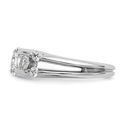 1.00ct. CZ Solid Real 14K White Gold Wedding Band Ring