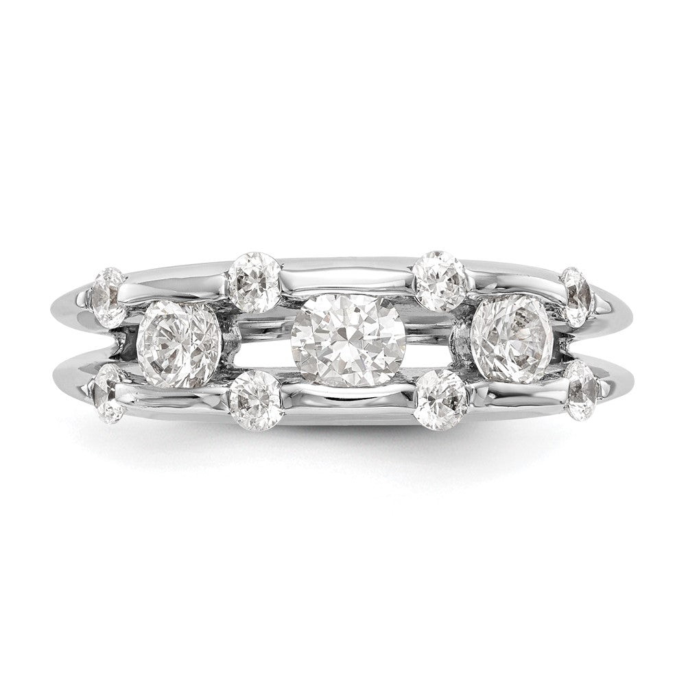 1.00ct. CZ Solid Real 14K White Gold Wedding Band Ring